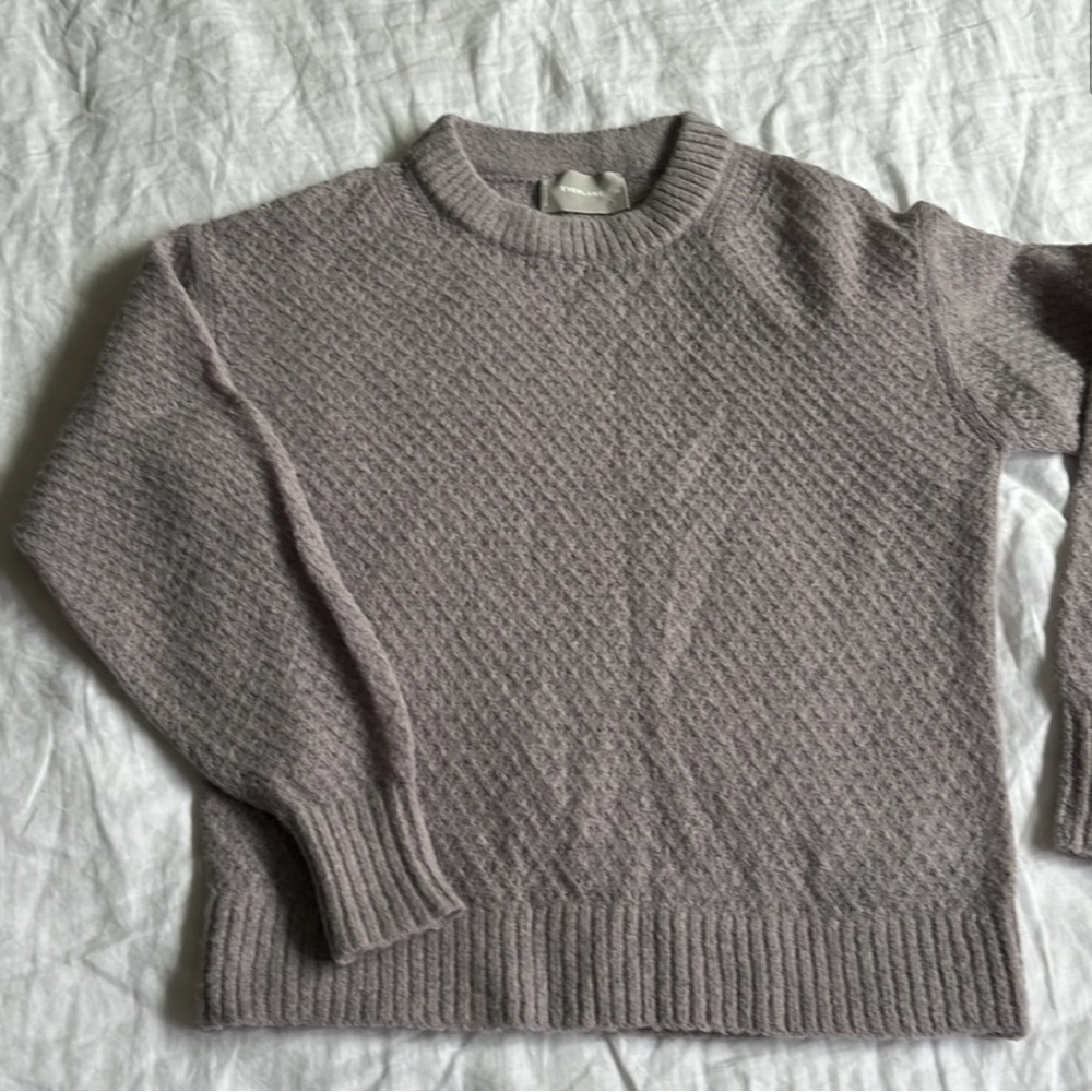 Everlane oversized alpaca sweater grey/ lavender xs